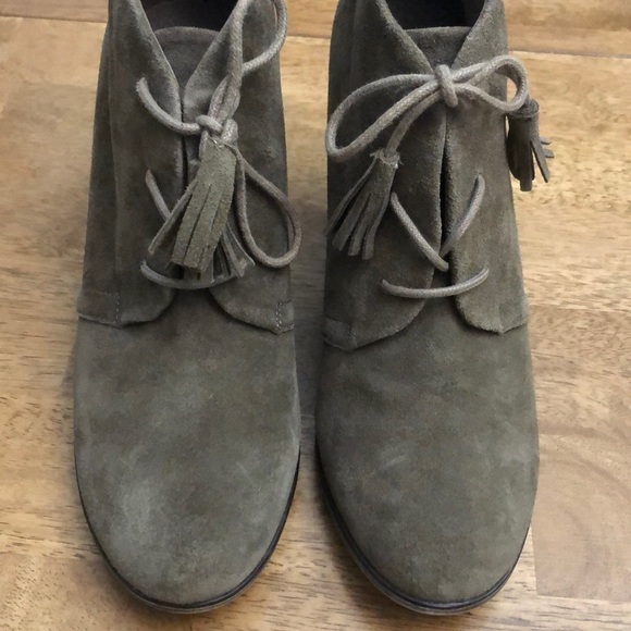 Bjorndal Harlow Taupe Suede Lace Up Booties - Picture 4 of 8